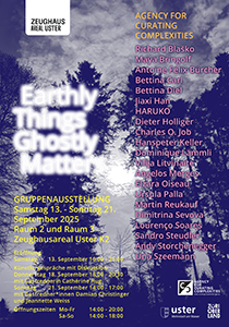 GroGroup exhibition, Earthly Things – Ghostly Matters, opening 13 September 2025. Poster