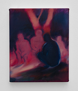 Angelos Merges, Afterglow, 2025. Oil on canvas, 30 × 24 cm