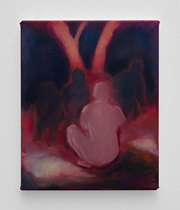 Angelos Merges, Afterglow, 2025. Oil on canvas, 30 × 24 cm