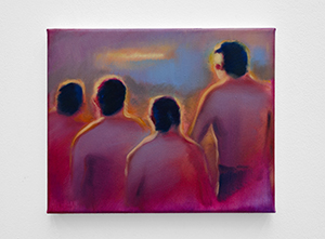 Angelos Merges, Order of Succession, 2025. Oil on canvas, 24 × 30 cm