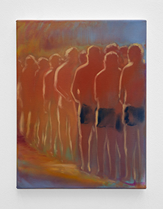 Angelos Merges, Order of Succession, 2025. Oil on canvas, 35 × 27 cm