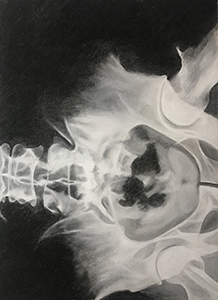 Dieter Holliger, Dämmerung (Twilight), 2022-. Chalk and charcoal on cardboard. 80 × 110 cm