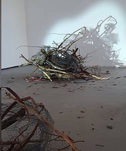 Ursula Palla, Remains – nested. Installation views. Photo: Motorenhalle Dresden/DE