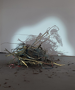 Ursula Palla, Remains – nested. Installation views. Photo: Motorenhalle Dresden/DE